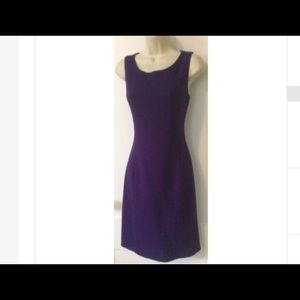 Purple Wool OSCAR De La RENTA Shift Dress